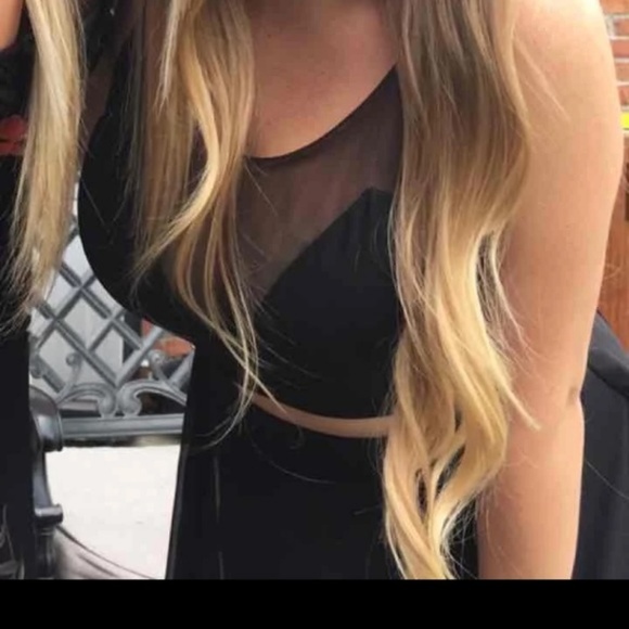 Two-piece Black Floor Length formal/prom dress - Picture 4 of 4